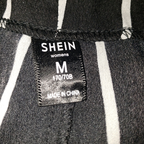 Shein black and white striped lightweight slacks - Picture 7 of 9